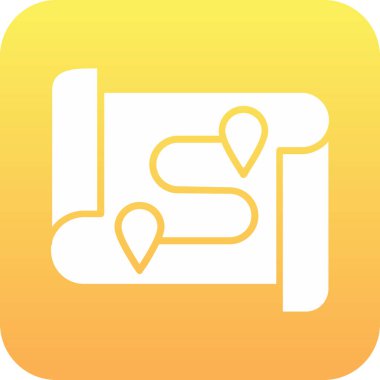 harita simgesi vektör illüstrasyonu