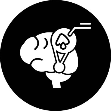 Beyin. Web simgesi basit illüstrasyon