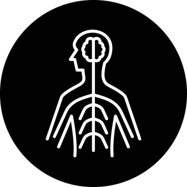 İnsan gövdesi simgesi vektör illüstrasyonu