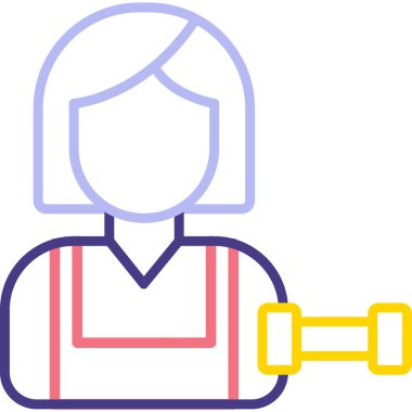 Kadın dambıl simgesini kaldırıyor