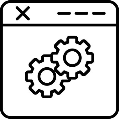 Geliştirme için web simgesi, vektör illüstrasyonu