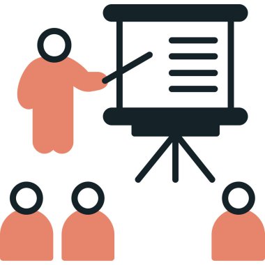 Seyirci düz vektör simgesi