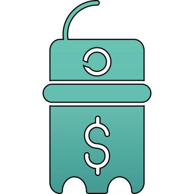 Dolar torba vektör simgesi tasarımı