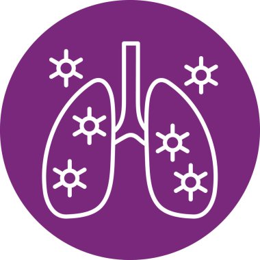 Akciğerler simge vektör çizim