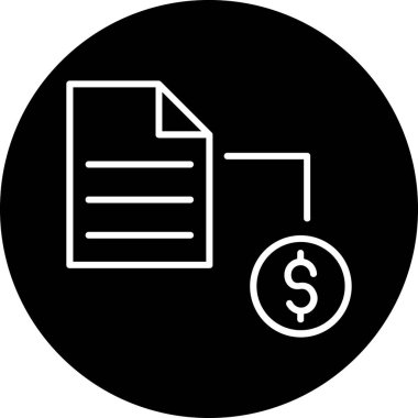 Belge simgesinin vektör illüstrasyonu