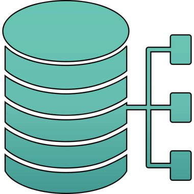 veritabanı sunucu simgesi doldurulmuş özet biçimi