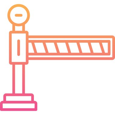 Bariyer. Web simgesi basit illüstrasyon