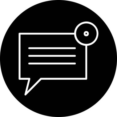 İleti içeren konuşma balonu, vektör illüstrasyon tasarımı