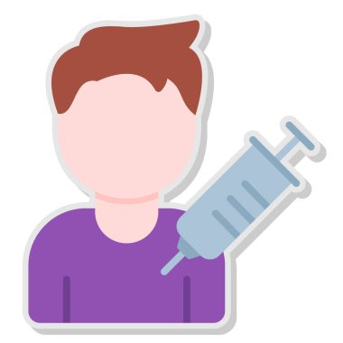 Şırıngayla aşı olan kişi