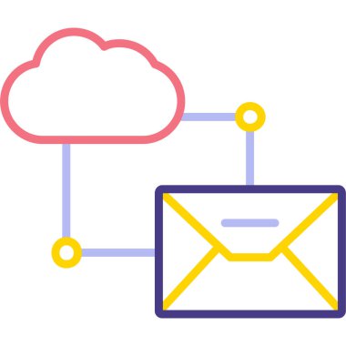 E-posta. Web simgesi basit illüstrasyon