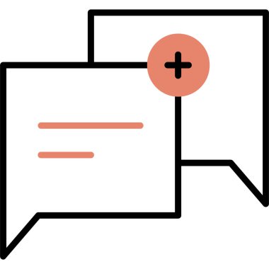 Sohbet mesajı vektör illüstrasyonu