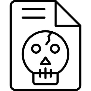 Kurukafa simgesi vektör illüstrasyonu