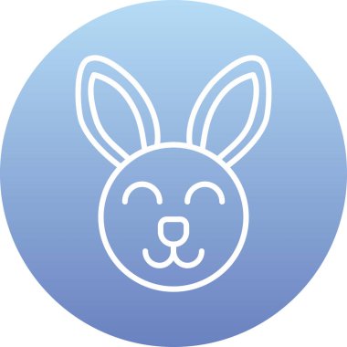 Bunny rabbit web simgesi basit bir çizim