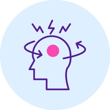 beyin ikonu vektör illüstrasyonu