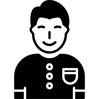 erkek avatar simgesi vektör illüstrasyonu