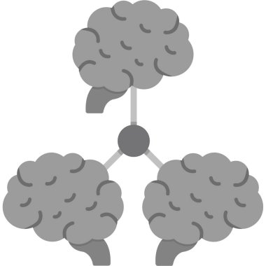 Beyin ikonu vektörü. resimleme