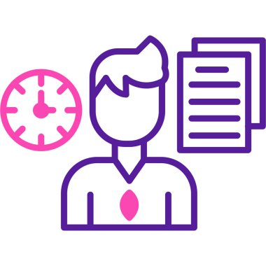 Müdür bey. Web simgesi basit illüstrasyon