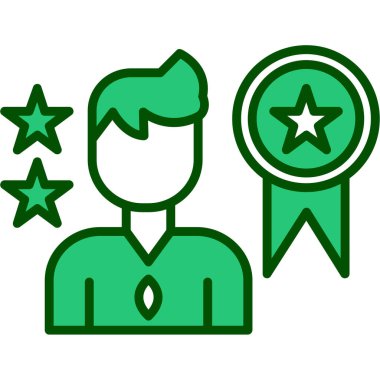 Rozet rozet simgesi doldurulmuş taslak biçimi