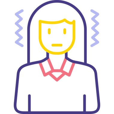 Kadın. Web simgesi basit illüstrasyon