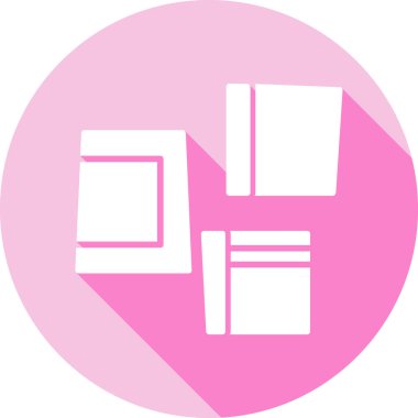 Pembe ve beyaz simgenin vektör illüstrasyonu