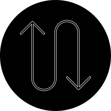 Eğilim biçimi izole edilmiş arkaplanda ok simgesi