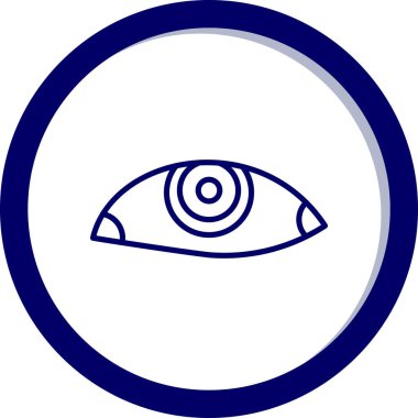 Basit satır tasarımında göz vektörü simgesi