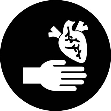 İnsan kalp simgesi, vektör çizim