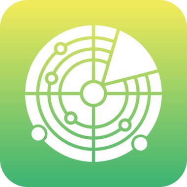 Güzel Hedef Glyph Vektör Simgesi