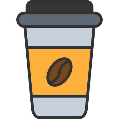 Kahve. Web simgesi basit tasarım