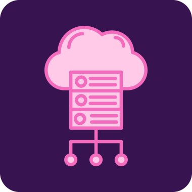 Bulut. Web simgesi basit illüstrasyon