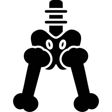 köpek kemiği simgesi basit vektör çizimi