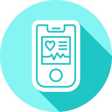 Tıbbi sembollü akıllı telefon. vektör illüstrasyonu