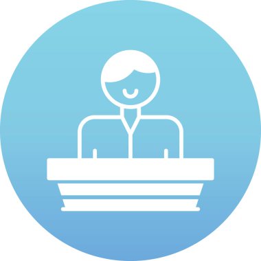 İş adamı simgesi vektör illüstrasyonu