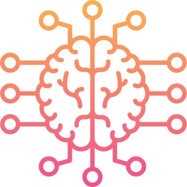 Beyin. Web simgesi basit illüstrasyon