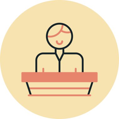 Aday. Web simgesi basit illüstrasyon