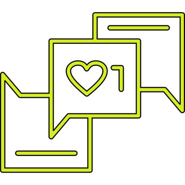 Sohbet mesajı vektör illüstrasyonu