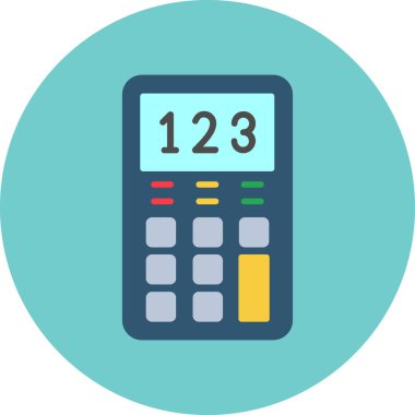 hesap makinesi düz vektör simgesi