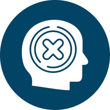 İnsan beyin simgesinin vektör illüstrasyonu