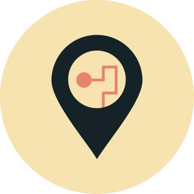 Harita iğnesi. Web simgesi