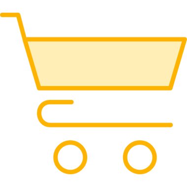 Alışveriş arabası ikonu. Web için alışveriş arabası vektör simgelerinin özet çizimi