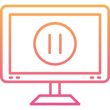 Bilgisayar. Web simgesi basit tasarım