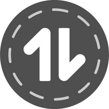 Katı biçimde bir numaralı simge para simgesi