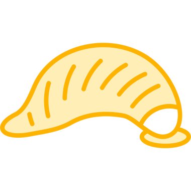 Kruvasan simgesi, vektör illüstrasyonu