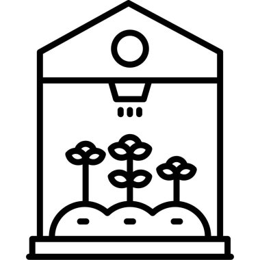 Bahçe. Web simgesi basit illüstrasyon