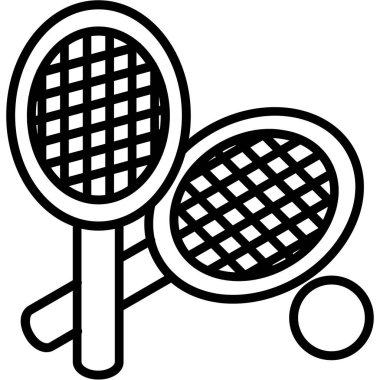 Tenis topu. Web simgesi basit illüstrasyon