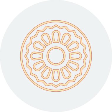 Yuvarlak dairesel bir süslemenin vektör çizimi