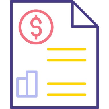 Belge. Web simgesi basit illüstrasyon