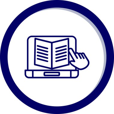 Kitap. Web simgesi basit illüstrasyon