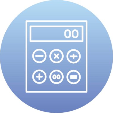 hesap makinesi simgesi, vektör illüstrasyonu