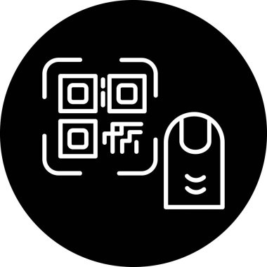 QR kodu. Web simgesi basit illüstrasyon